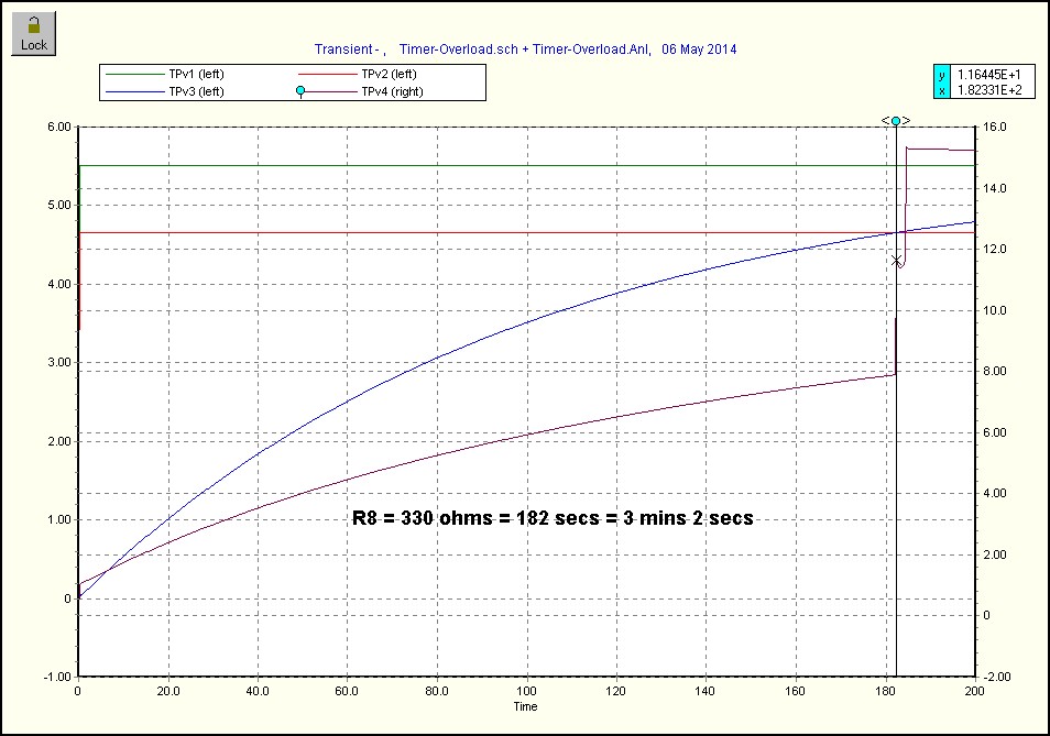 AL-1500 Transient Analysis Sweep w/ R8 = 330 ohms