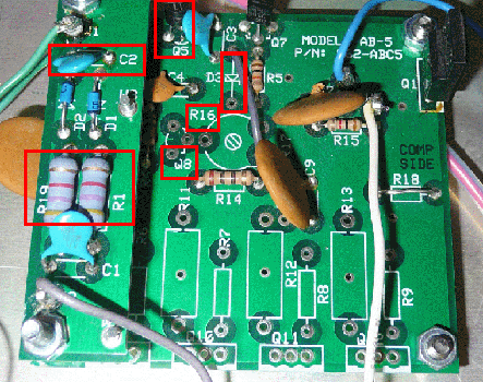 Ameritron AL-1500 Electronic Bias Ckt closeup