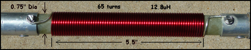 Cushcraft D40 40M dipole - stock loading coil