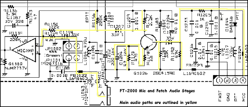 FT2000 Mic & Patch Ckts from Service Manual