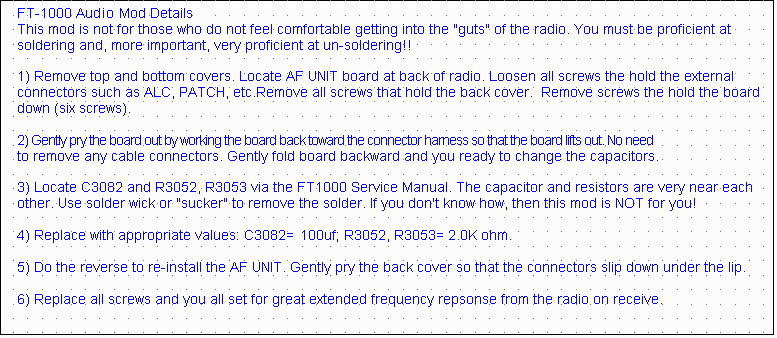 Detailed Instructions for AFUB Removal