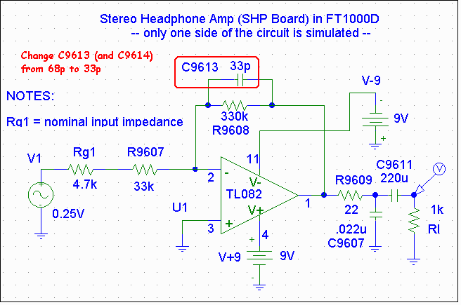 FT1000D Headphone Amplifier Ckt