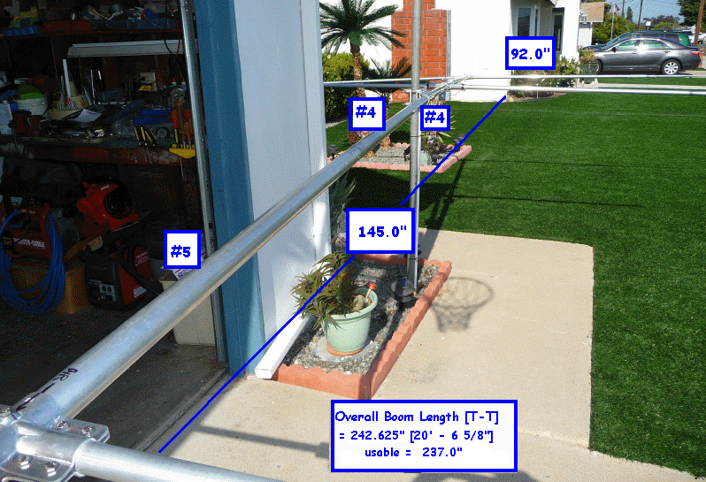 Picture shot from DIR end showing overall yagi length