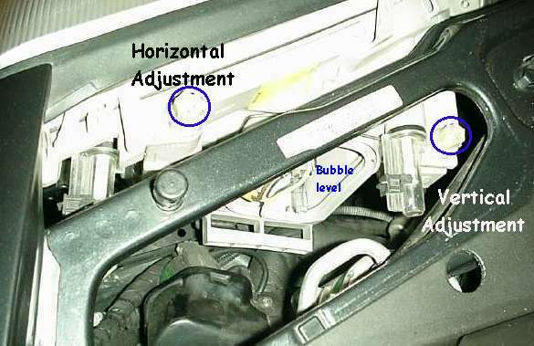 Closeup showing driver's side headlamp