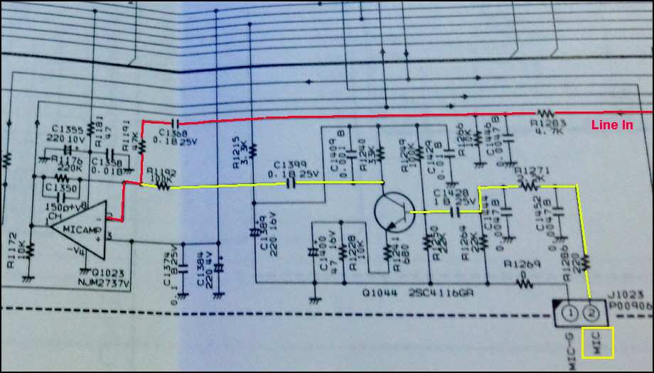 FT3000 Mic and Line Preamp Ckt from the User Manual