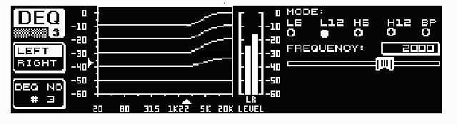 DEQ Screen #3 Settings