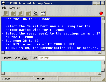 HB9ZS Main Start Screen