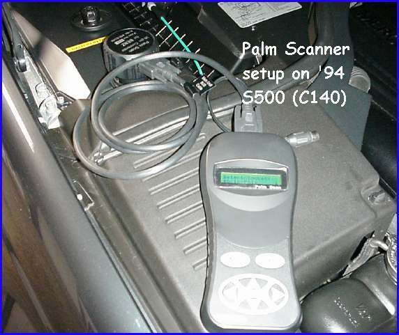 Palm Scanner testing W140, S500 cpe via 38pin DIAG connector (X11/4)